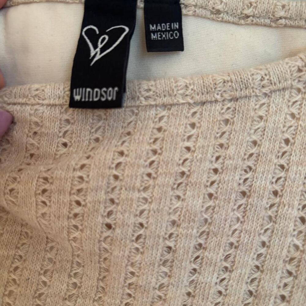 Windsor cream ribbed knit maxi